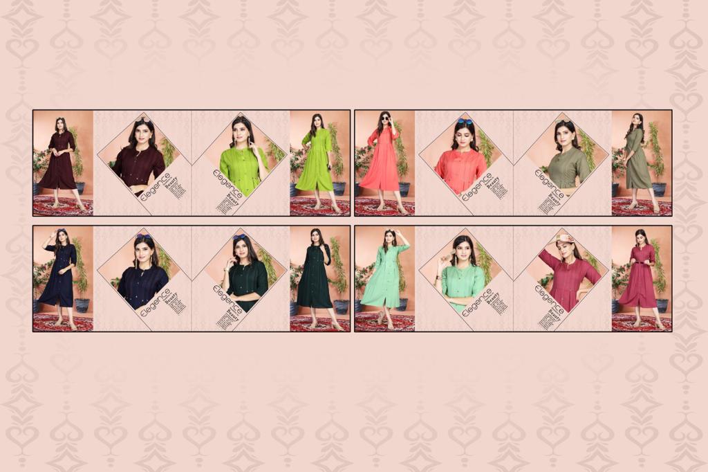 Rutvi 01 Latest Fancy Designer Ethnic Wear Rayon Anarkali Kurti Collection